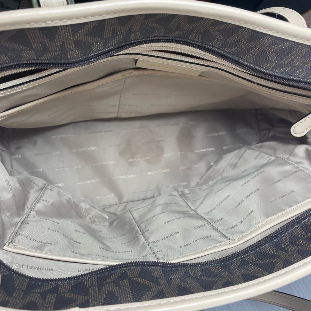 Michael Kors jet set travel tote bag Brown And Khaki SEE PHOTOS - Picture 15 of 16
